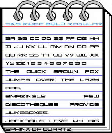 Sky Ridge Bold Regular Font