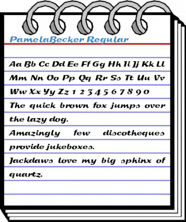 PamelaBecker Regular Font