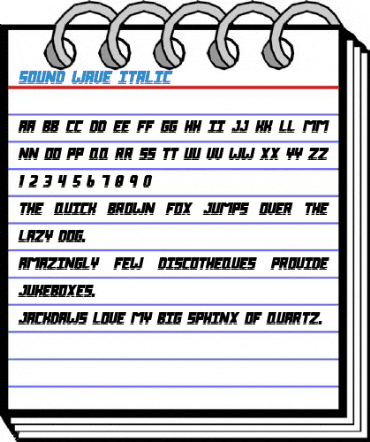 Sound Wave Italic Font