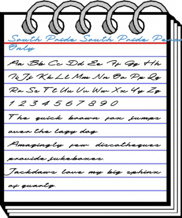 South Pride South Pride Personal Use Only Font