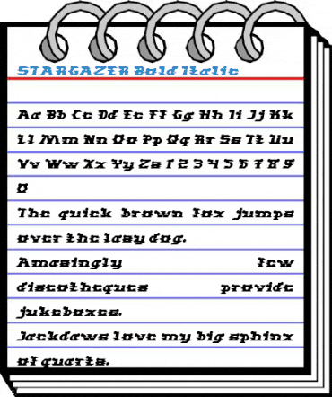 STARGAZER Bold Italic Font
