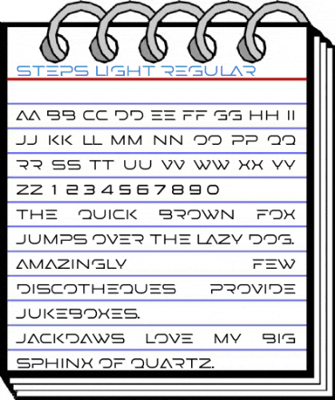STEPS LIGHT Regular Font