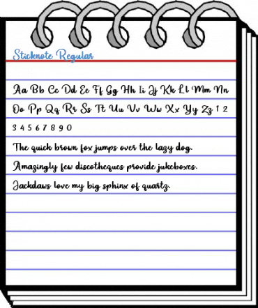 Sticknote Regular Font