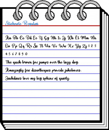 Sticknote Regular Font