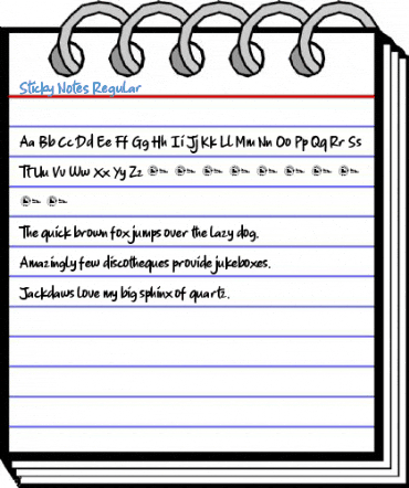 Sticky Notes Regular Font
