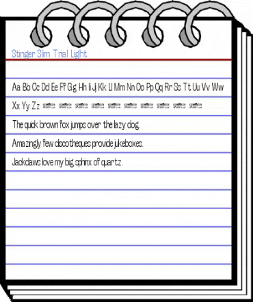 Stinger Slim Trial Light Font