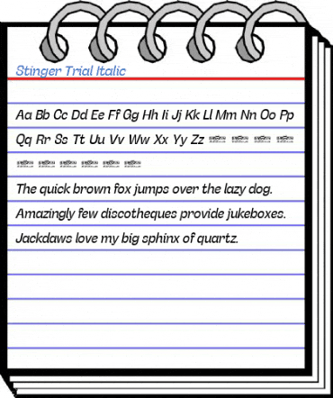 Stinger Trial Italic Font