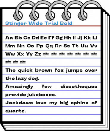 Stinger Wide Trial Bold Font