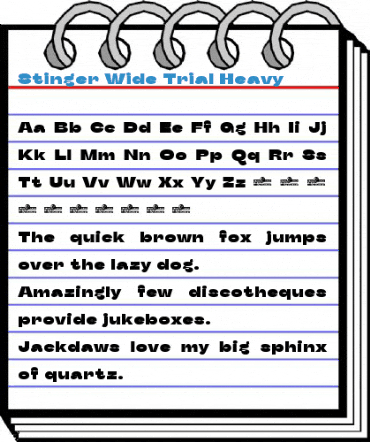 Stinger Wide Trial Heavy Font