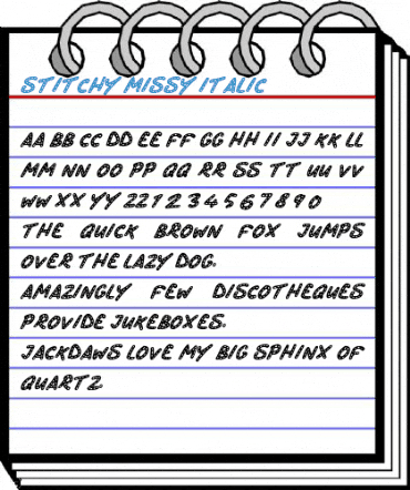 Stitchy Missy Italic Font