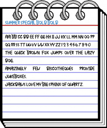 Summer Special Bold Bold Font