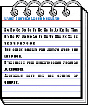 Camp Justice Laser Regular Font