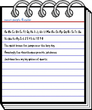 sweet purple Regular Font