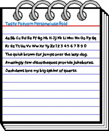 Tasty Popcorn Personal use Bold Font