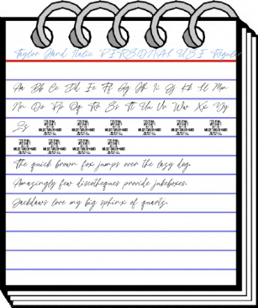 Taylor Hand Italic PERSONAL USE Regular Font