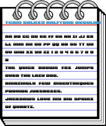 Team Galaxy Halftone Regular Font