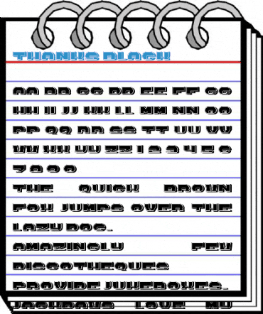 Thanks Black Font