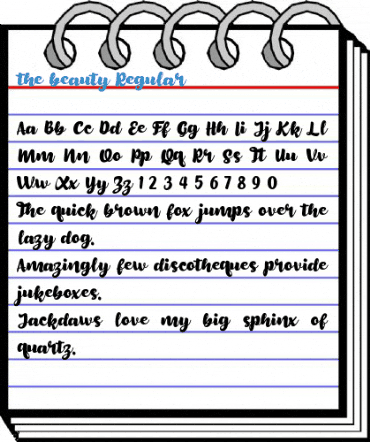the beauty Regular Font