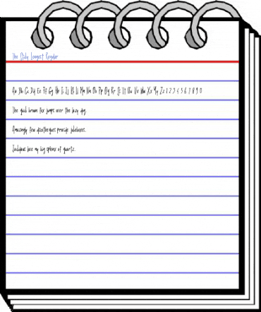 The Sticky Longest Regular Font
