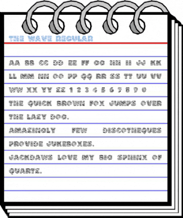THE WAVE Regular Font