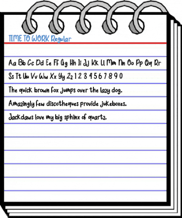 TIME TO WORK Regular Font