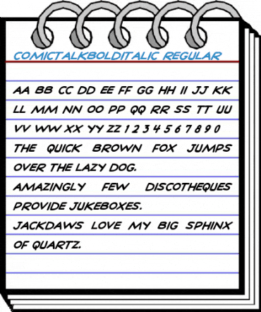 ComicTalkBoldItalic Regular Font