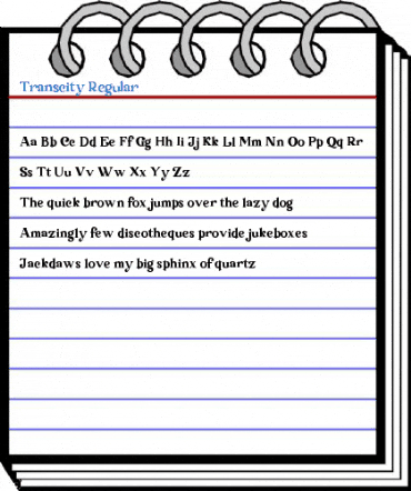 Transcity Regular Font