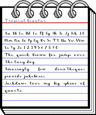 Tropical Regular Font