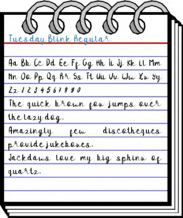 Tuesday Blink Regular Font