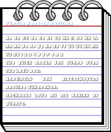 Turtle Mode 3D Regular Font