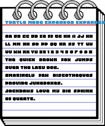 Turtle Mode Expanded Expanded Font