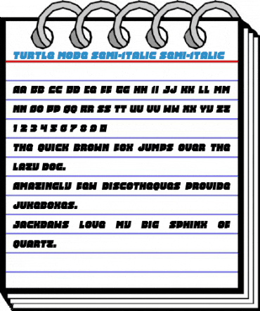 Turtle Mode Semi-Italic Semi-Italic Font