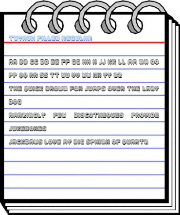 Tuyaux Filled Regular Font