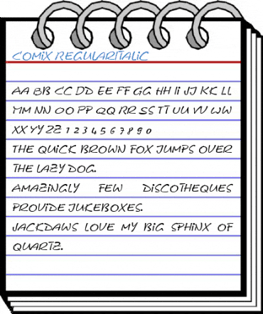 Comix RegularItalic Font
