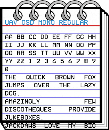 UAV OSD Mono Regular Font