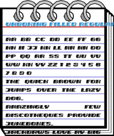 Unboxing Filled Regular Font