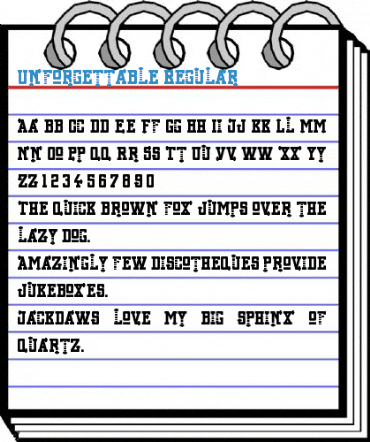 Unforgettable Regular Font