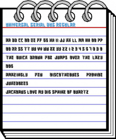 Universal Serial Bus Regular Font