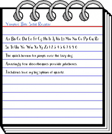 Vampire Bite Solid Regular Font