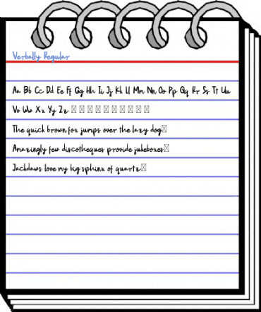 Verbally Regular Font