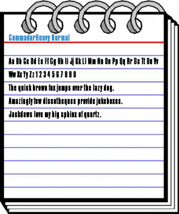CommadorHeavy Normal Font
