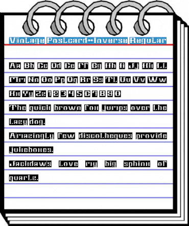 Vintage Postcard-Inverse Regular Font