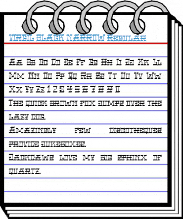 VIRGIL BLACK NARROW Regular Font