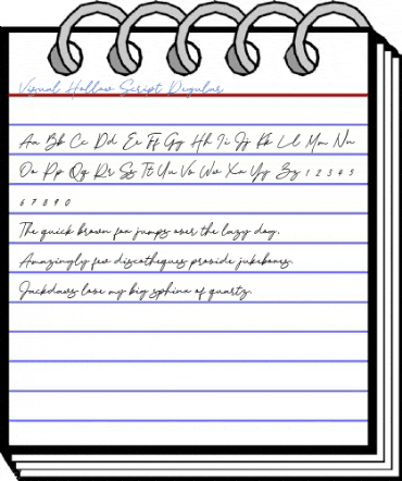 Visual Hollow Script Regular Font