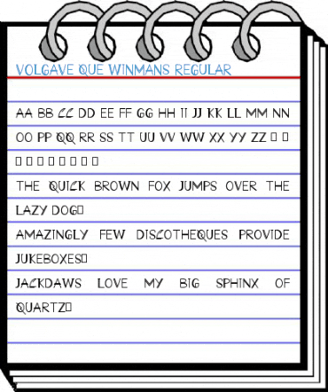 VOLGAVE QUE WINMANS Regular Font