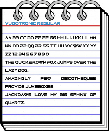 Vudotronic Regular Font