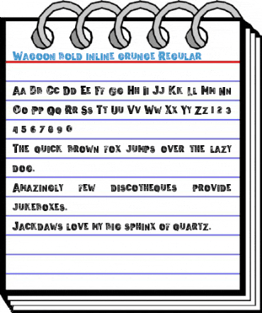 Wagoon bold inline grunge Regular Font