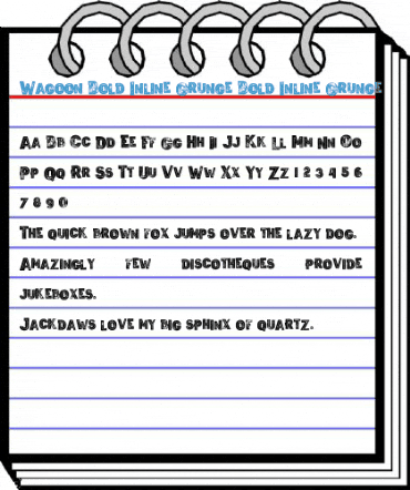 Wagoon Bold Inline Grunge Bold Inline Grunge Font