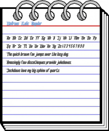 Wallrous Italic Regular Font