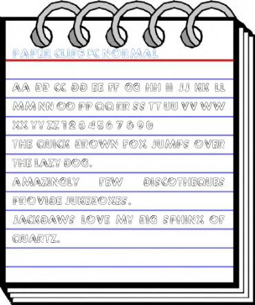 Paper Clips FC Normal Font